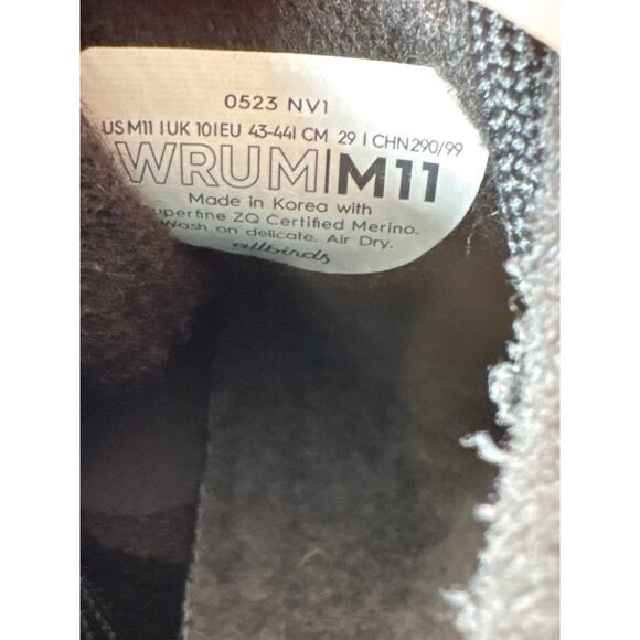 Allbirds Wool Runner Up Mizzles Men’s Size 11 M Natural Black High Top Shoes - Picture 6 of 7